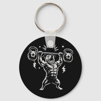 Porte-clés Funny Dog Gym Workout Hilarious Weightlifti