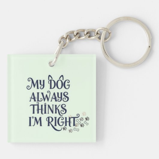 Porte-clés Funny Dog Text (Dos)