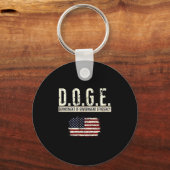 Porte-clés Funny Doge Department Of Government Efficiency Tee (Recto)