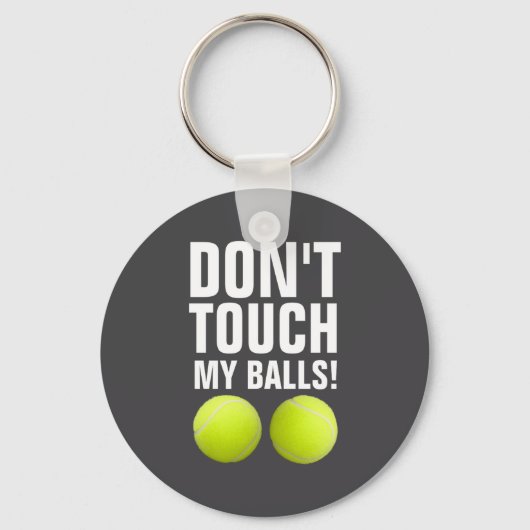 Porte-clés Funny Dont Touch My Pandemic Tennis (Recto)