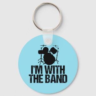 Porte-clés Funny Drummer I'm with the Band Drums
