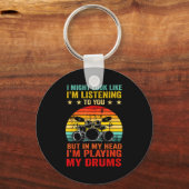 Porte-clés Funny Drummer Men Women Drumline Drumming Musical  (Recto)