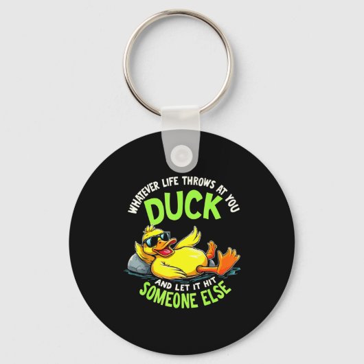 Porte-clés Funny Duck Graphic Tees Men Women Teens Funny Quot (Recto)