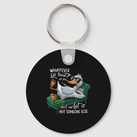 Porte-clés Funny Duck Graphic Tees Men Women Teens Funny Quot (Recto)