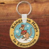 Porte-clés Funny Edmonton Kangaroo Hockey (Verso)