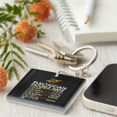 Porte-clés Funny Electrician Hourly Rate Table Humor Gift (Devant Droit)