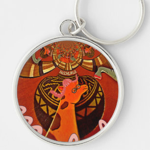 Porte-clés Funny Elegant Giraffe Accessoré Style Africain