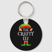 Porte-clés Funny Elf Family Christmas Crafty Elf Sweater Matc (Recto)