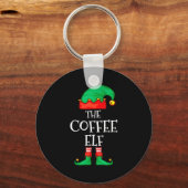 Porte-clés Funny Elf Family Christmas The Coffee Elf Sweater  (Recto)