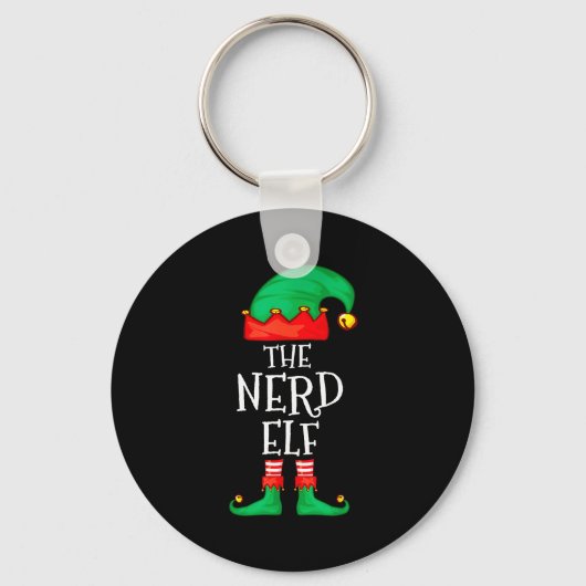 Porte-clés Funny Elf Family Christmas The Nerd Elf Sweater Me (Recto)