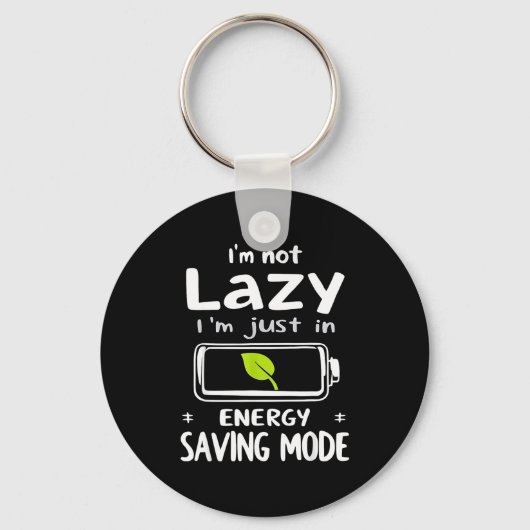 Porte-clés Funny Energy Saving Mode Design Lazy Humor Joke Gi (Recto)