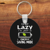 Porte-clés Funny Energy Saving Mode Design Lazy Humor Joke Gi (Recto)