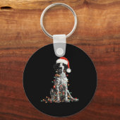 Porte-clés Funny English Setter Christmas Graphics Dog Lights (Recto)