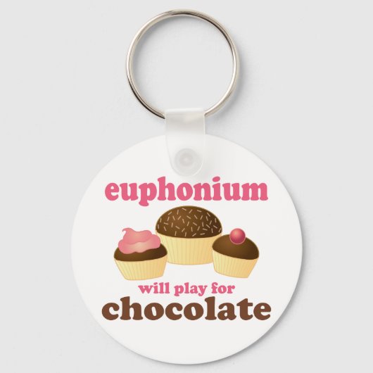 Porte-clés Funny Euphonium Jouera Pour Le Chocolat (Recto)