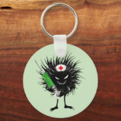 Porte-clés Funny Evil Bug Nurse Syringe gothique (Recto)