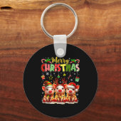 Porte-clés Funny Farmer Merry Christmas Reindeer Santa Gs Fam (Recto)