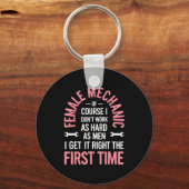 Porte-clés Funny Female Mechanic Car Repair And Garage Work F (Recto)