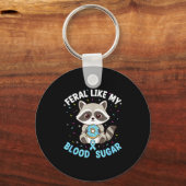 Porte-clés Funny Feral Like My Blood Sugar Diabtes Warriors T (Recto)