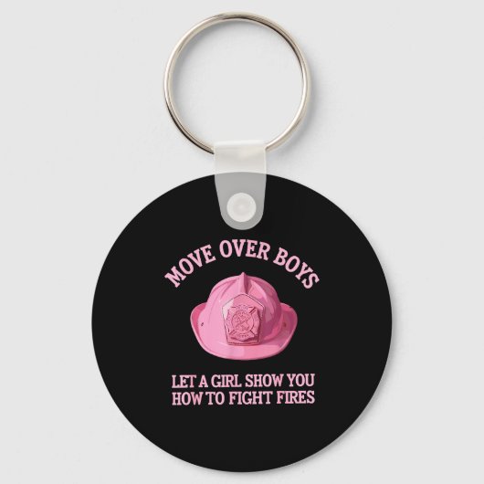 Porte-clés Funny Firefighter Art For Women Girls Fire Fighter (Recto)