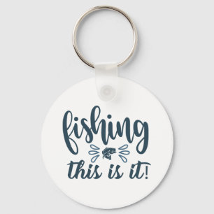 Porte-clés Funny Fishing Shirt avec slogan