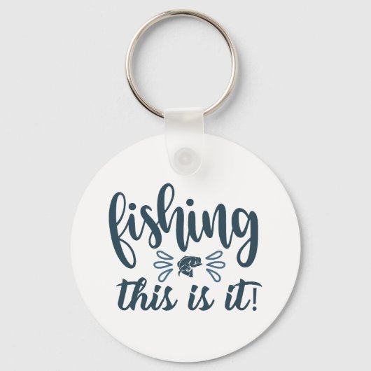 Porte-clés Funny Fishing Shirt avec slogan (Recto)