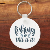 Porte-clés Funny Fishing Shirt avec slogan (Recto)