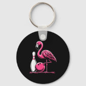 Porte-clés Funny Flamingo Bowling N Bowl Bowler (Recto)