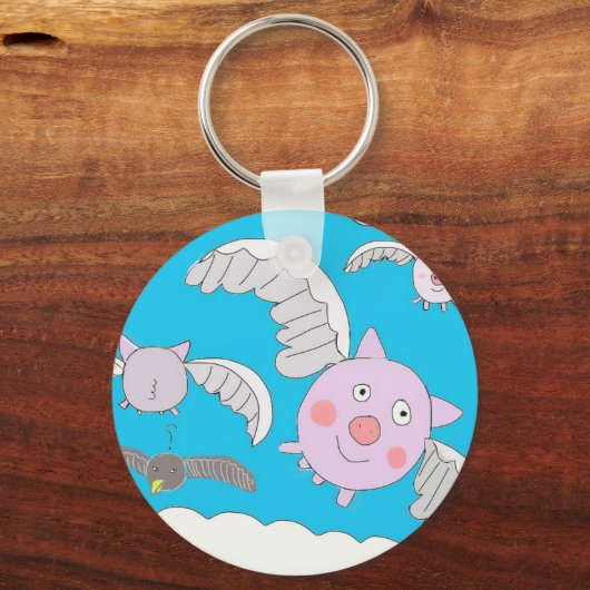Porte-clés Funny flying pigs (Verso)
