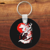 Porte-clés Funny Fox Animal Cute Okami Basic Japan Style Retr (Recto)