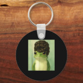 Porte-clés Funny Frog Beehive Bob Haircut Meme (Recto)