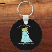 Porte-clés Funny Frog Pregnancy Announcement Medieval Pregnan (Recto)