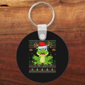 Porte-clés Funny Frog Ugly Christmas Sweaters Holiday Santa C (Recto)