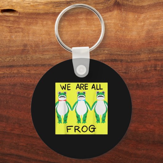 Porte-clés Funny Frog We Are All Frog (Recto)