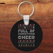Porte-clés Funny Full Of Christmas Cheer Beer Ugly Matching C (Recto)
