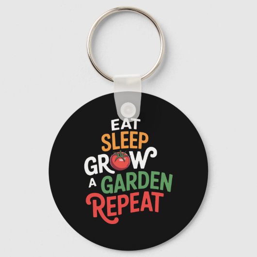 Porte-clés Funny Game Eat Sleep Grow A Garden Repeat Gamer Te (Recto)