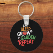 Porte-clés Funny Game Eat Sleep Grow A Garden Repeat Gamer Te (Recto)