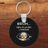 Porte-clés Funny Gamer Pregnancy Announcement – Bruh New Play (Recto)