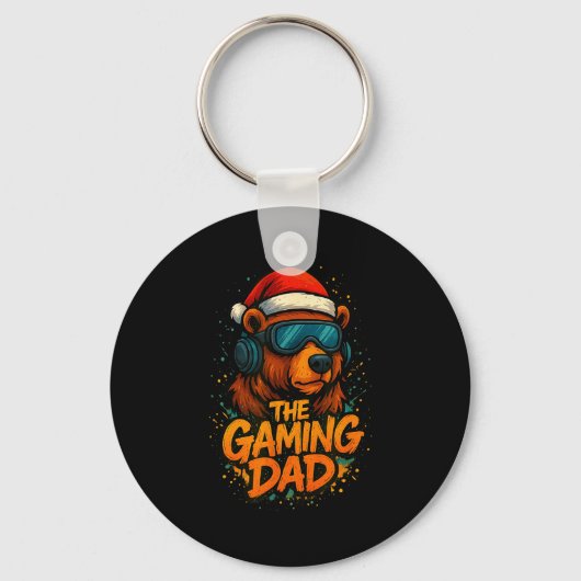 Porte-clés Funny Gaming Dad Christmas Outfit Gamer Gift  (Recto)