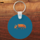 Porte-clés Funny Garbage Truck Christmas Graphics Lights Love (Recto)