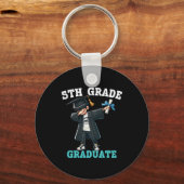 Porte-clés Funny Garçons de 5e année Graduation Grad Dabbing (Recto)