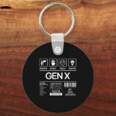 Porte-clés Funny Generation X Characteristics Mens Navy  (Recto)