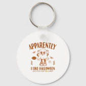 Porte-clés Funny Ghost Apparently, I Like Halloween  (Recto)