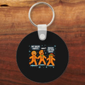 Porte-clés Funny Gingerbread Christmas Snow Cookie Design Men (Recto)