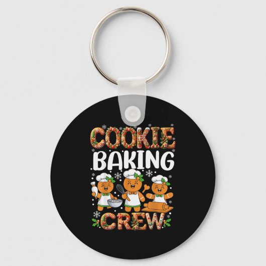 Porte-clés Funny Gingerbread Lovers Cookie Baking Crew Christ (Recto)