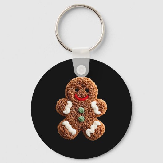 Porte-clés Funny Gingerbread Man Crochet Christmas Xmas Pajam (Recto)