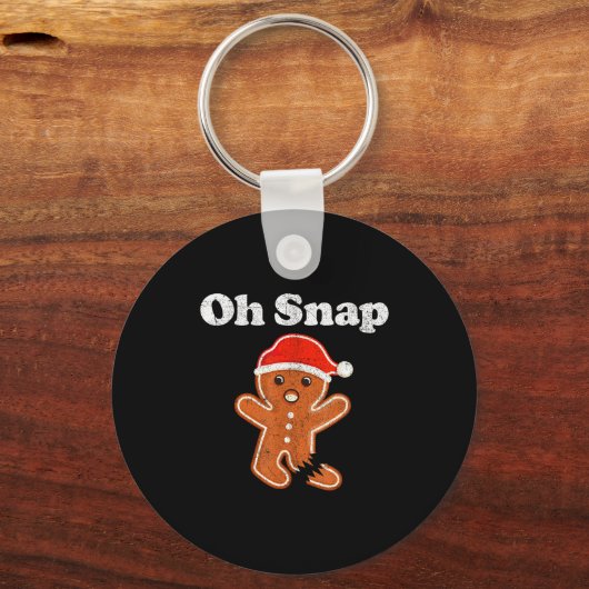 Porte-clés Funny Gingerbread Man Oh Snap Christmas Cookie Cos (Recto)