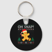 Porte-clés Funny Gingerbread Man Oh Snap Christmas Ugly Xmas (Recto)