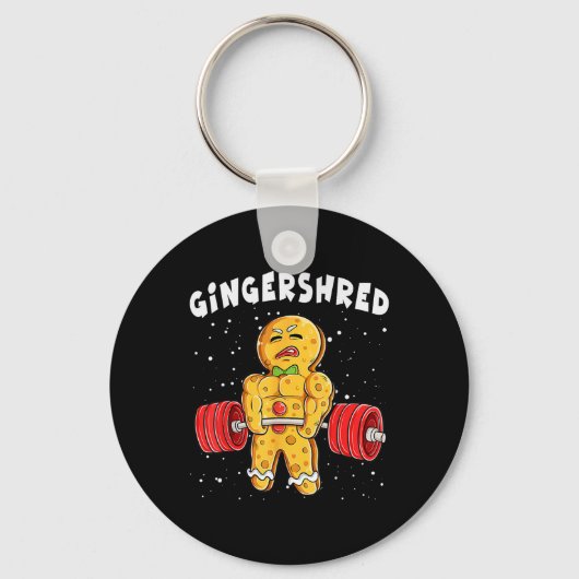 Porte-clés Funny Gingerbread Xmas Deadlift Tee Uni-adults (Recto)