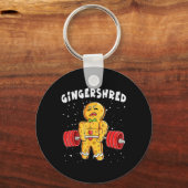 Porte-clés Funny Gingerbread Xmas Deadlift Tee Uni-adults (Recto)