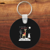 Porte-clés Funny Giraffe The Most Wonderful Time Christmas T- (Recto)
